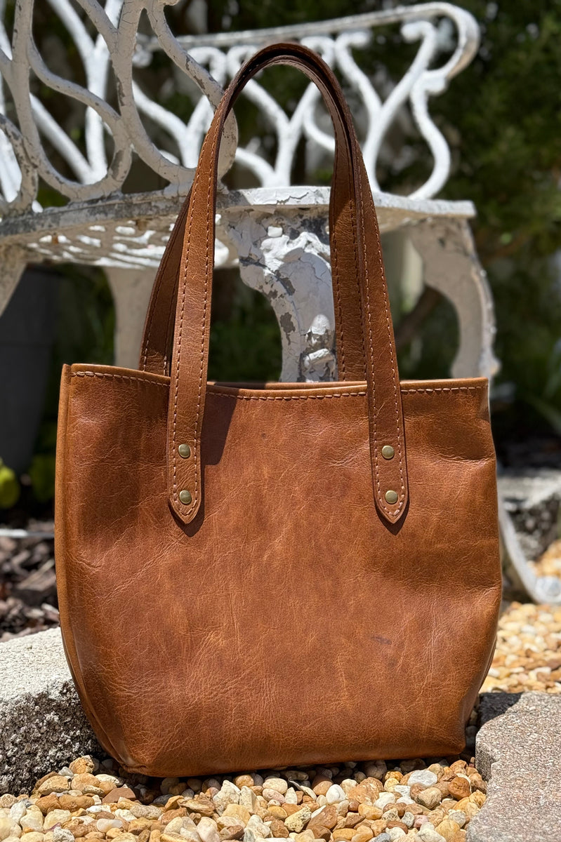 Handmade Soft Aniline Leather Tote – Small