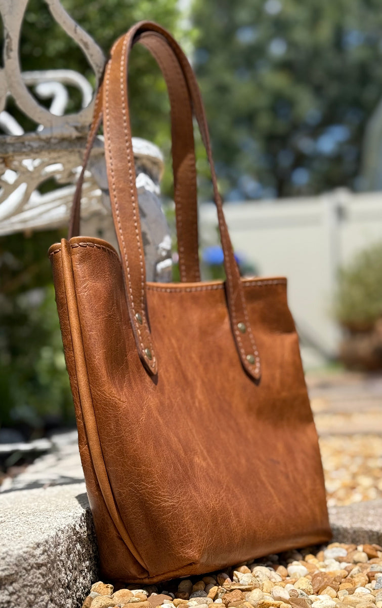 Handmade Soft Aniline Leather Tote – Small