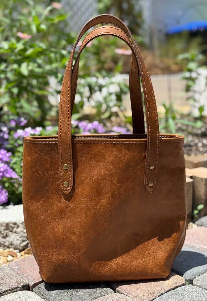 Handmade Soft Aniline Leather Tote – Small