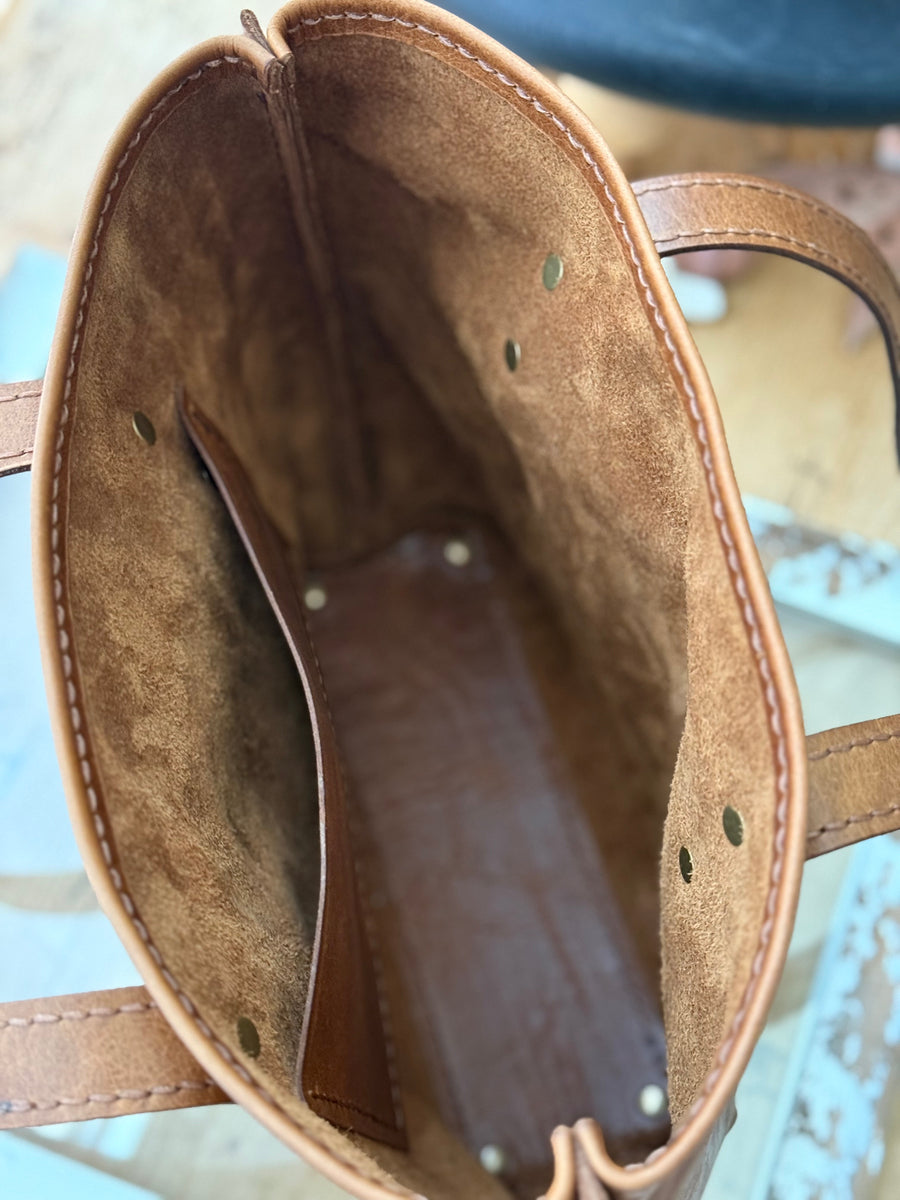 Handmade Soft Aniline Leather Tote – Small