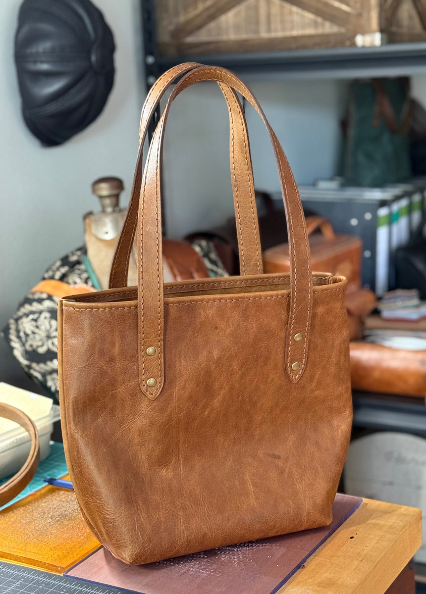 Handmade Soft Aniline Leather Tote – Small