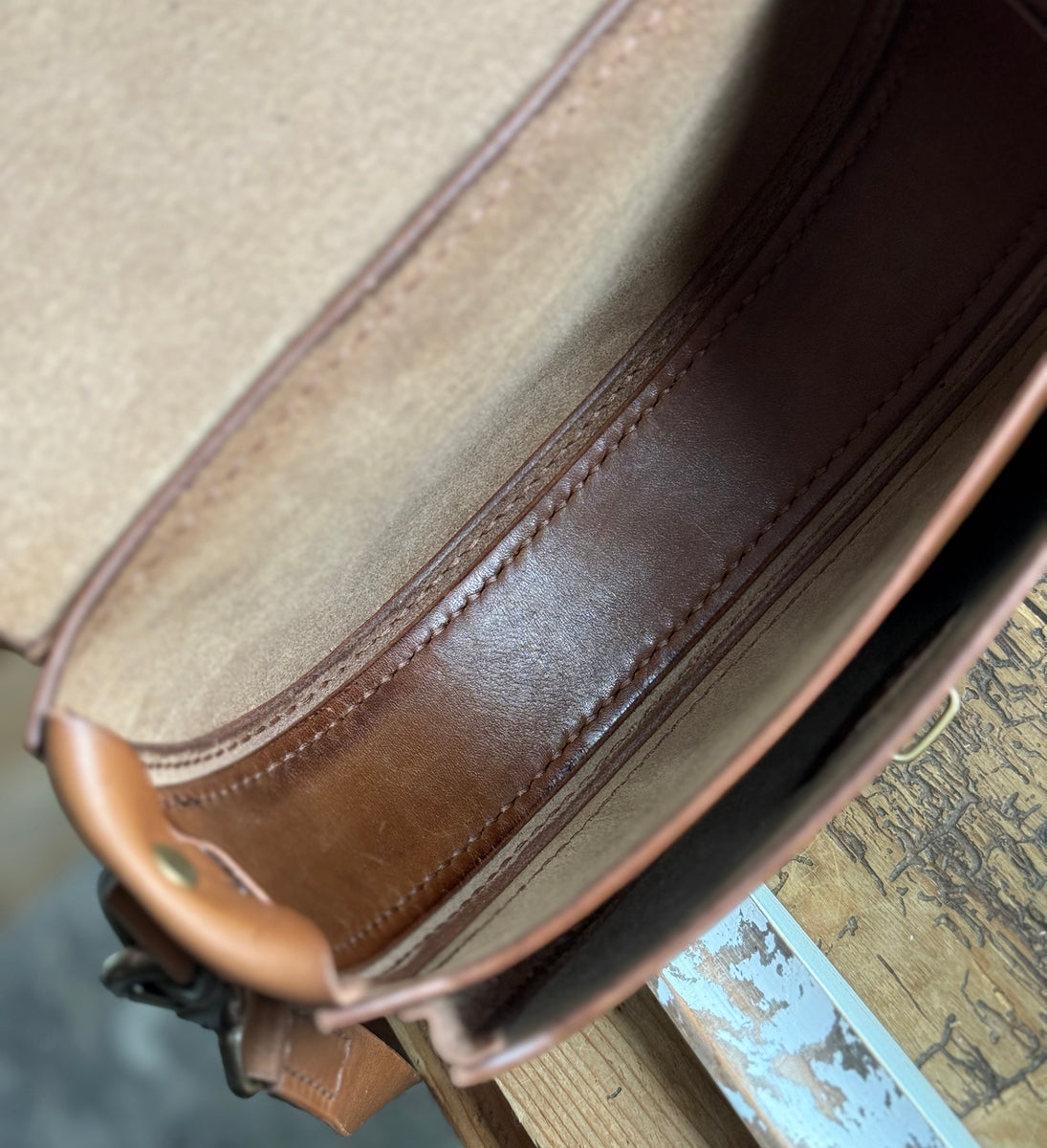 Handmade Chromexcel Leather Crossbody Purse