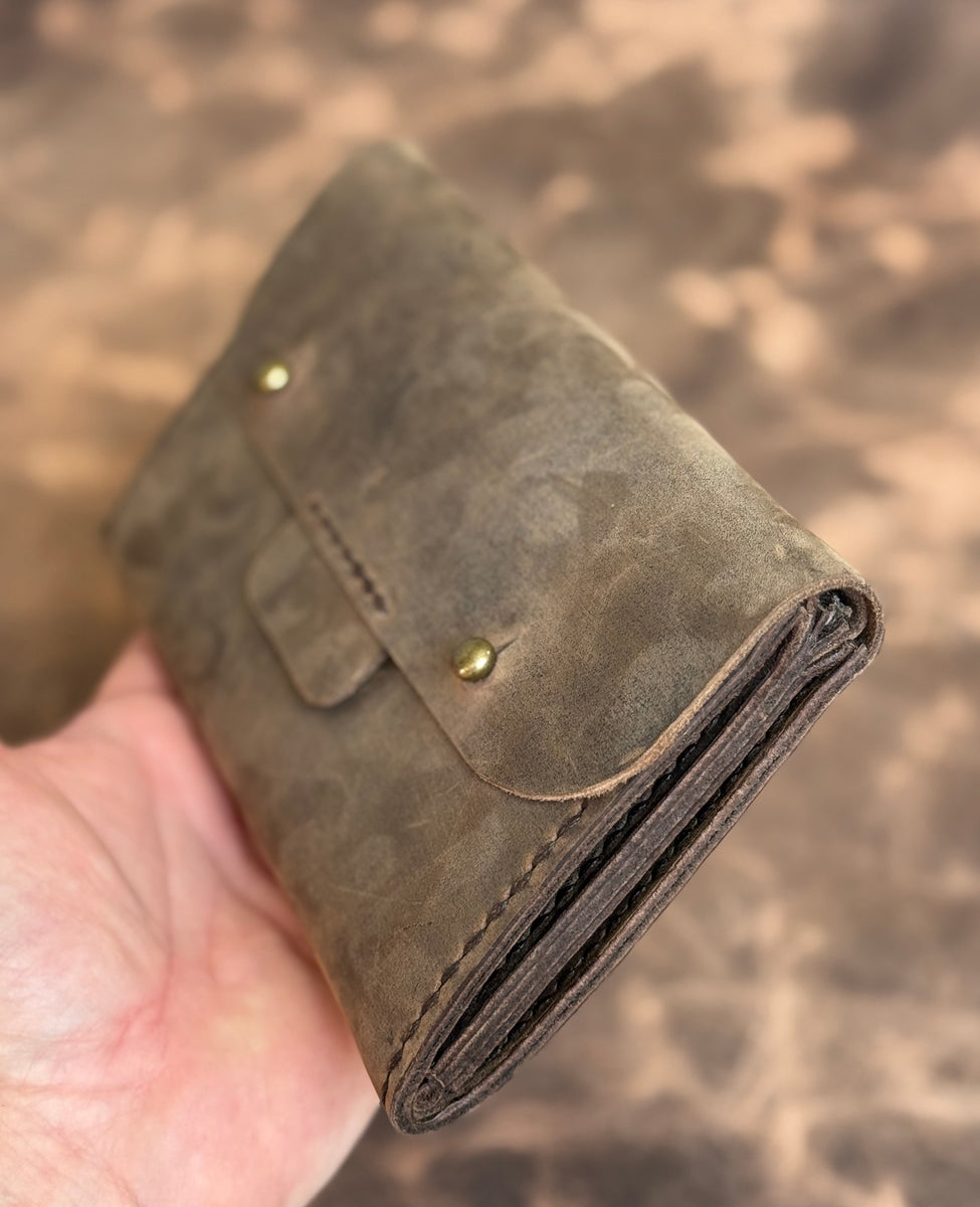 Long Wallet – Crazy Horse Leather w/ Brass Hardware