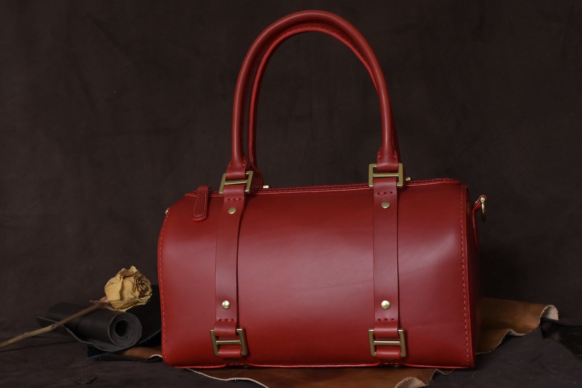 red-weekender-bag