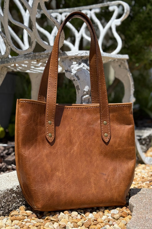 Handmade Soft Aniline Leather Tote – Small
