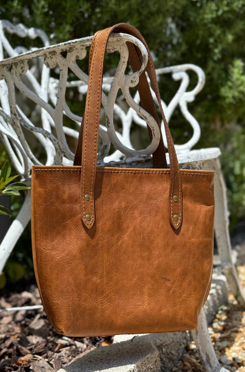 Handmade Soft Aniline Leather Tote – Small