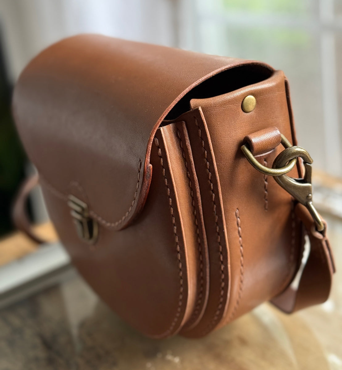 Handmade Chromexcel Leather Crossbody Purse