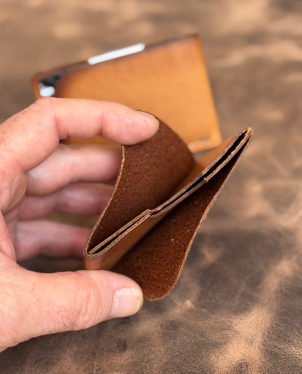 3-Slot Slim Wallet – Hoffman Michigan Leather (Edge Patina)
