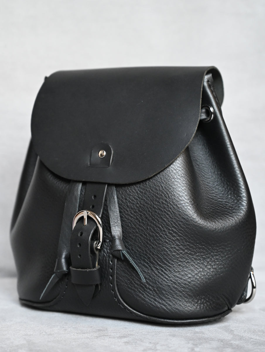 black-leather-drawstring-bag